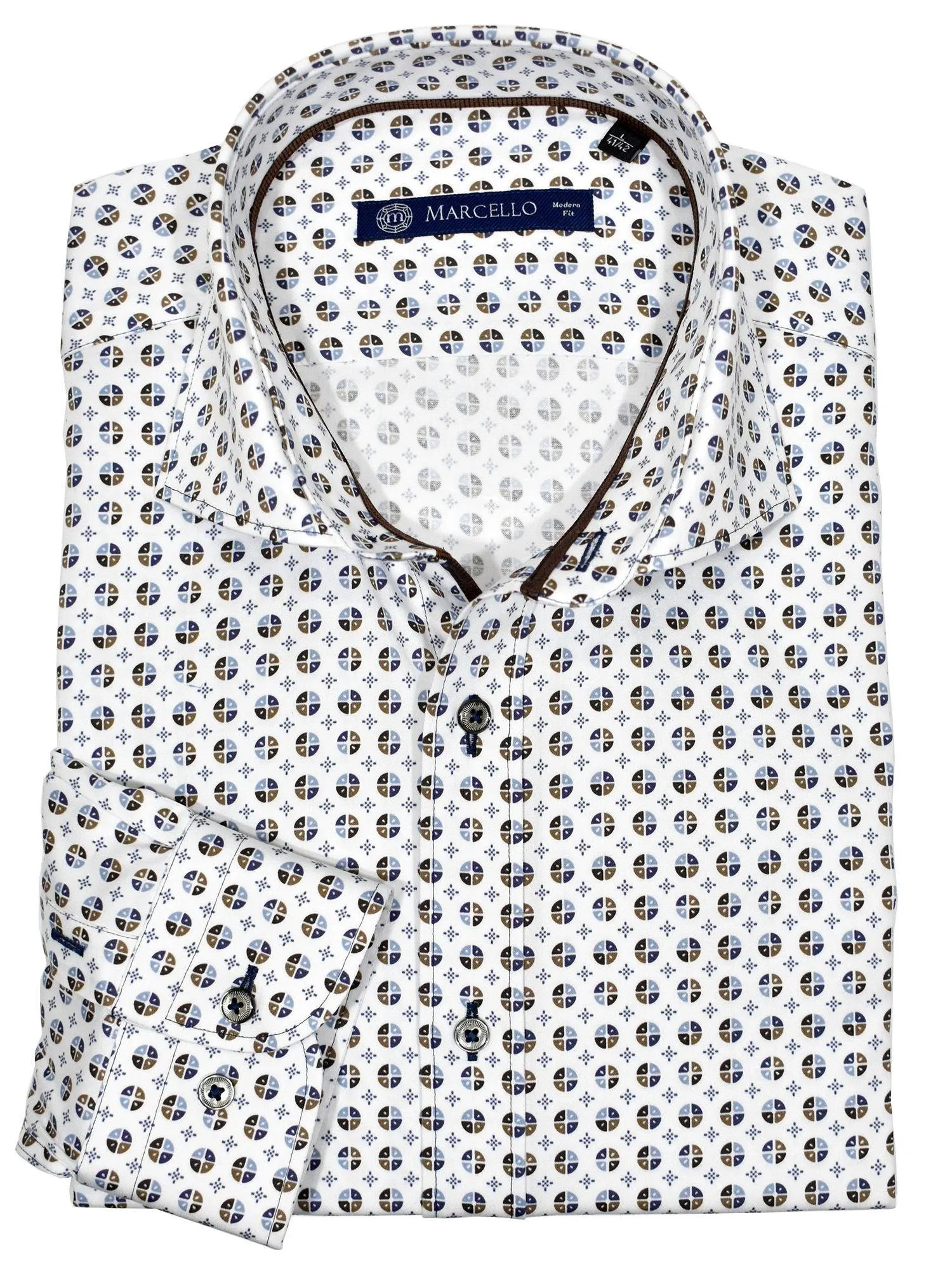 WM126  Slim Fit Soho Medallion Shirt