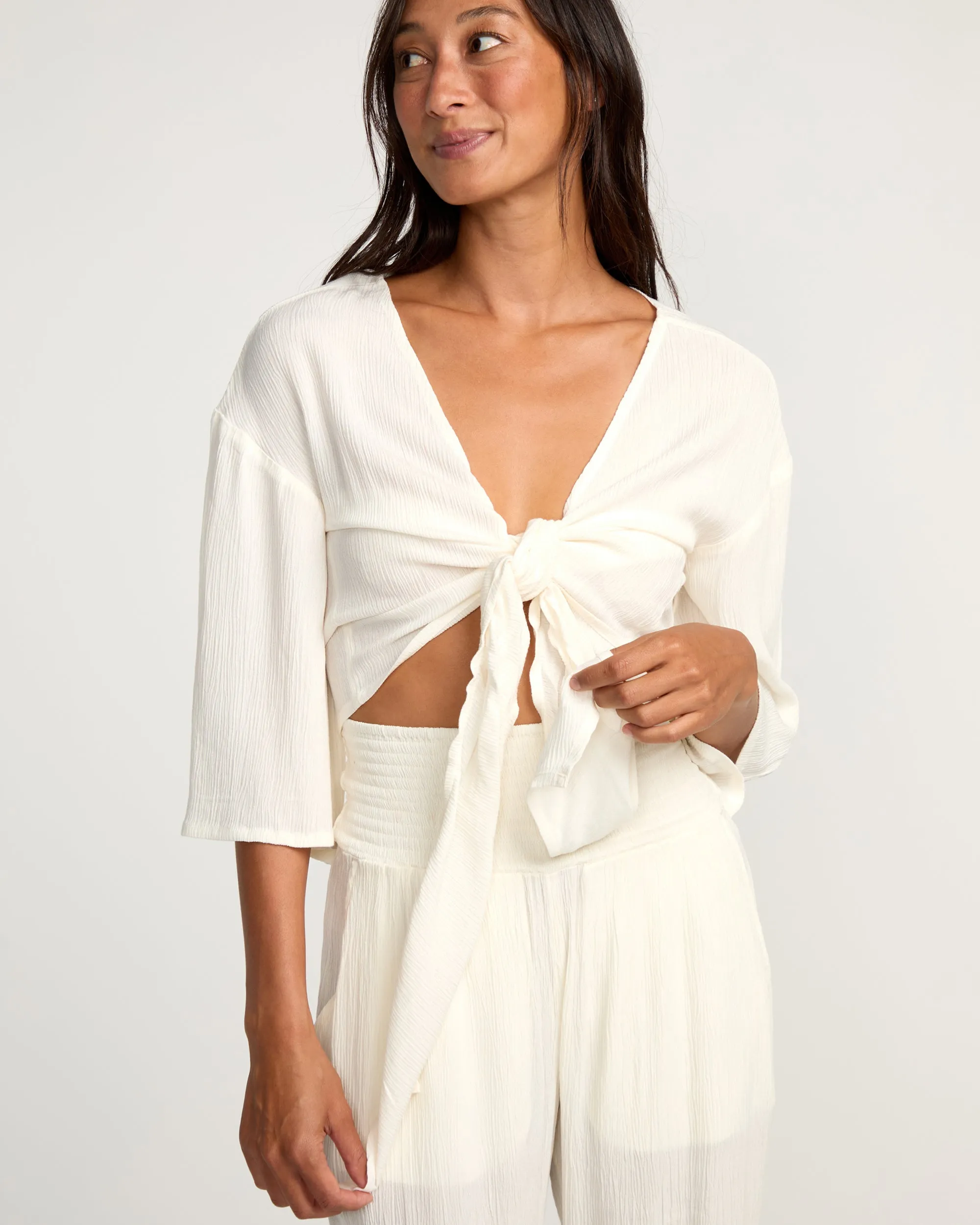 Womens Ohana Mama Top - Coconut Milk
