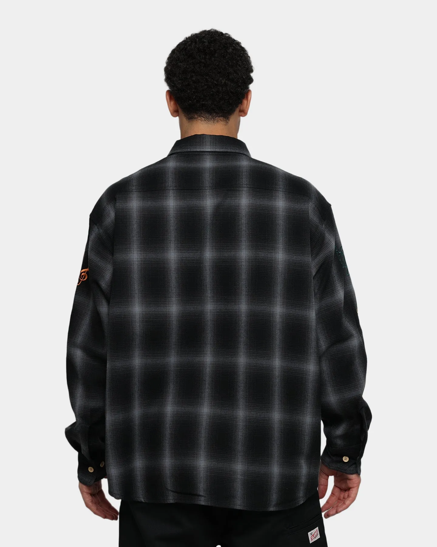 X-Large Random Things Flannel Shirt Black