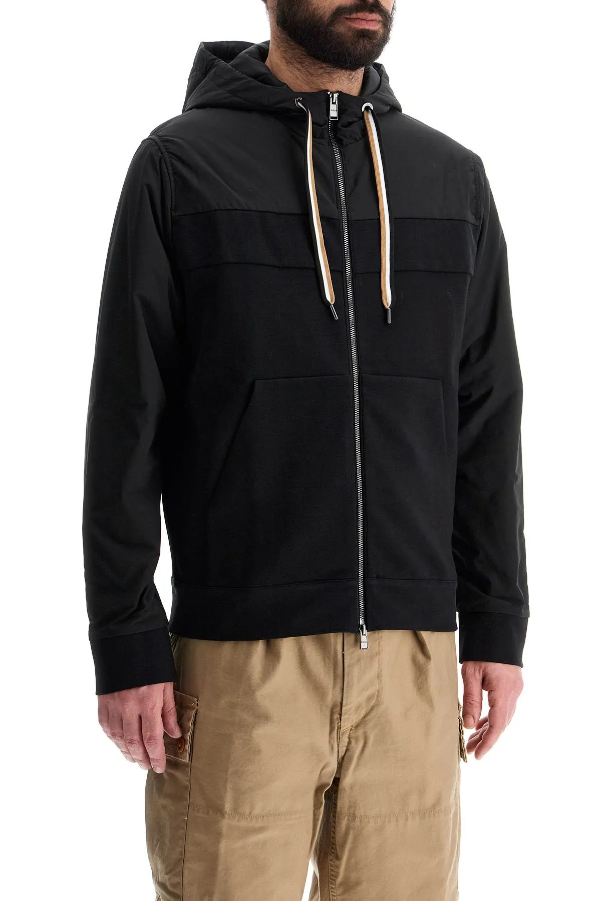 Zip Front Athletic Cotton Hoodie